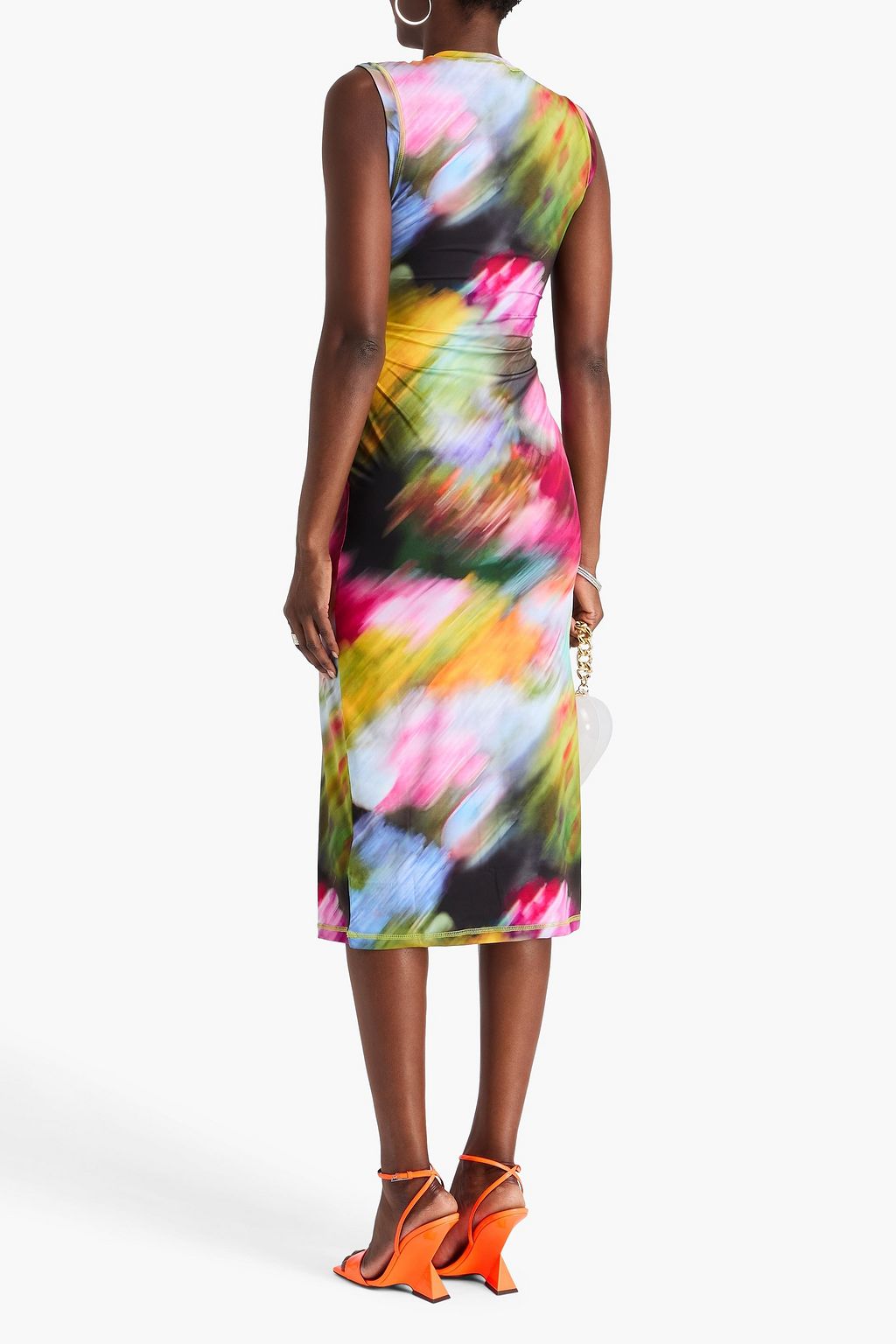STINE GOYA Printed jersey midi dress