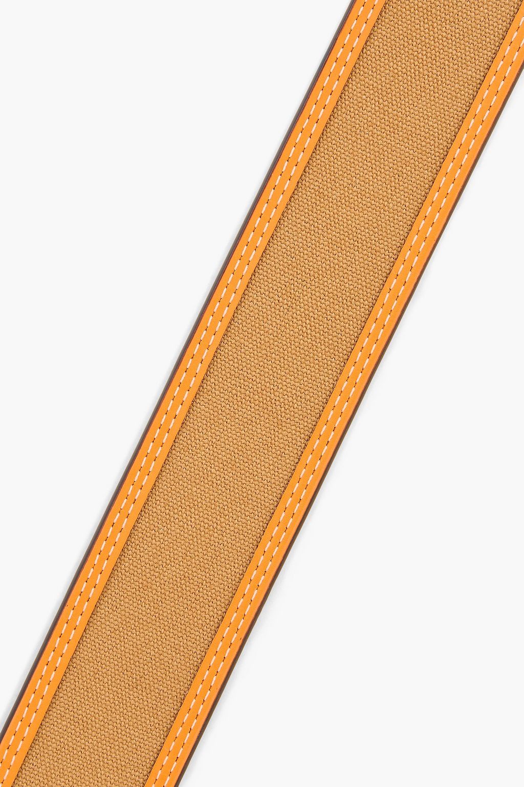 TORY BURCH Miller leather-trimmed canvas belt