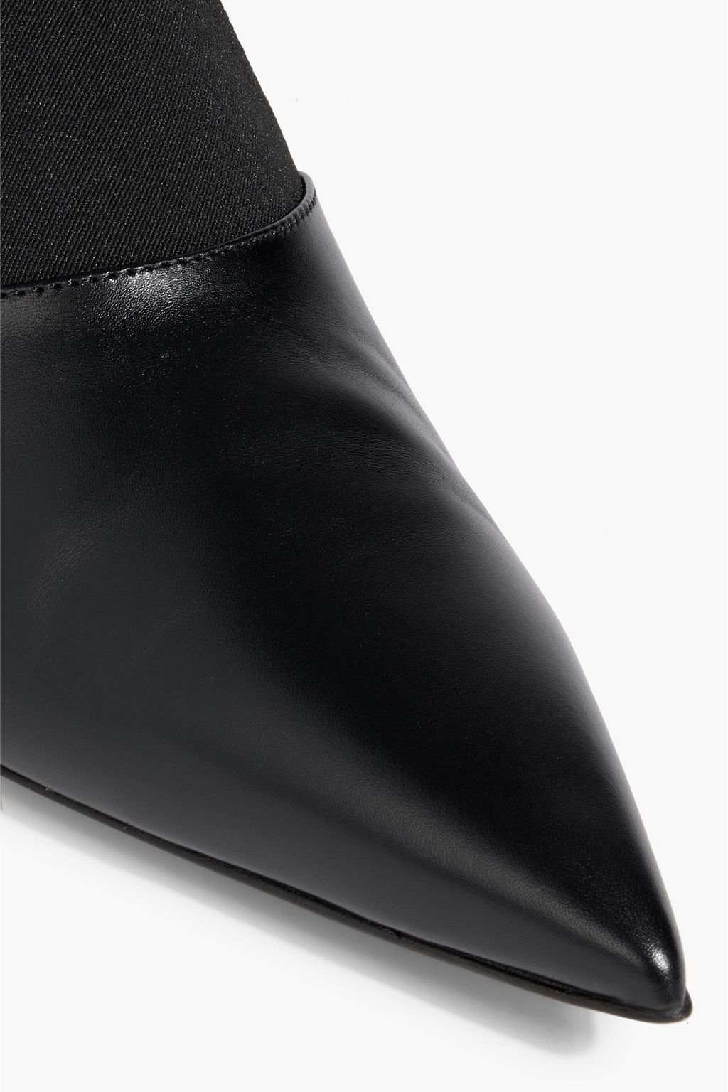 ALAÏA Leather and stretch-knit ankle boots