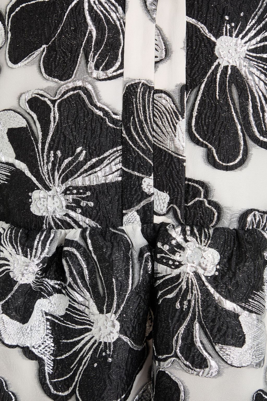 STINE GOYA Tiered floral-brocade mini dress