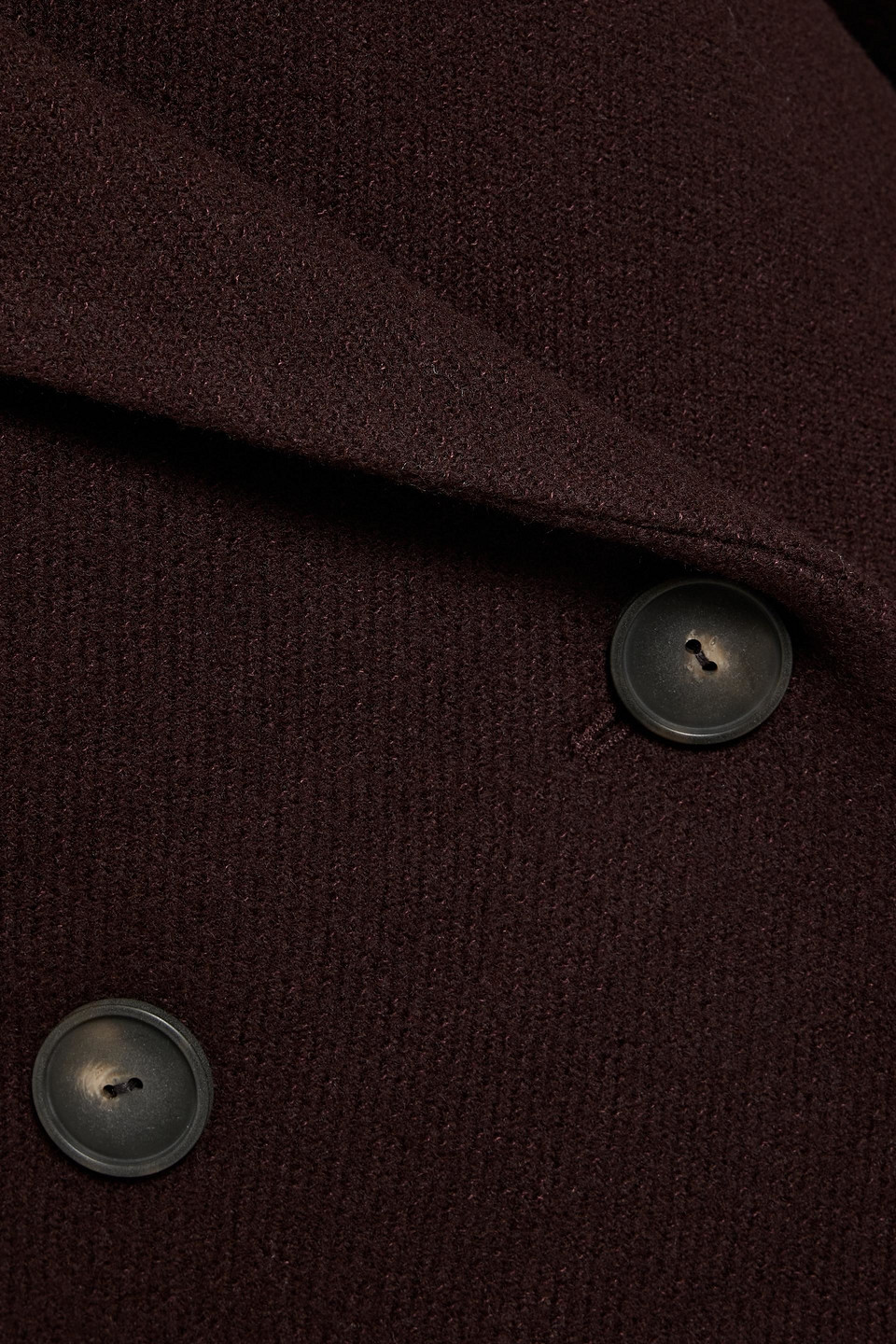 Vince Textured Wool-blend Double Breasted Coat In Brown