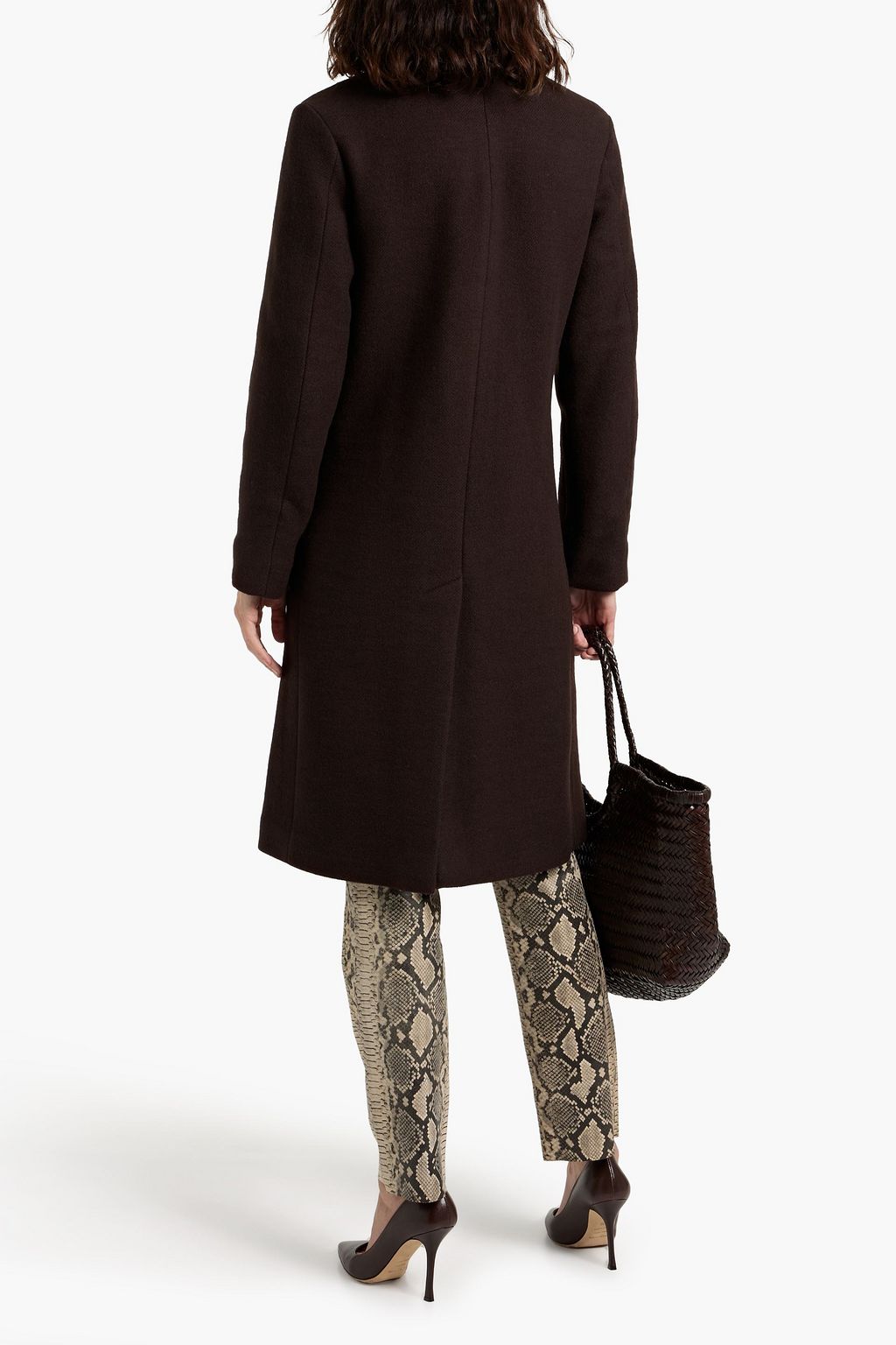 VINCE. Double-breasted wool-blend coat
