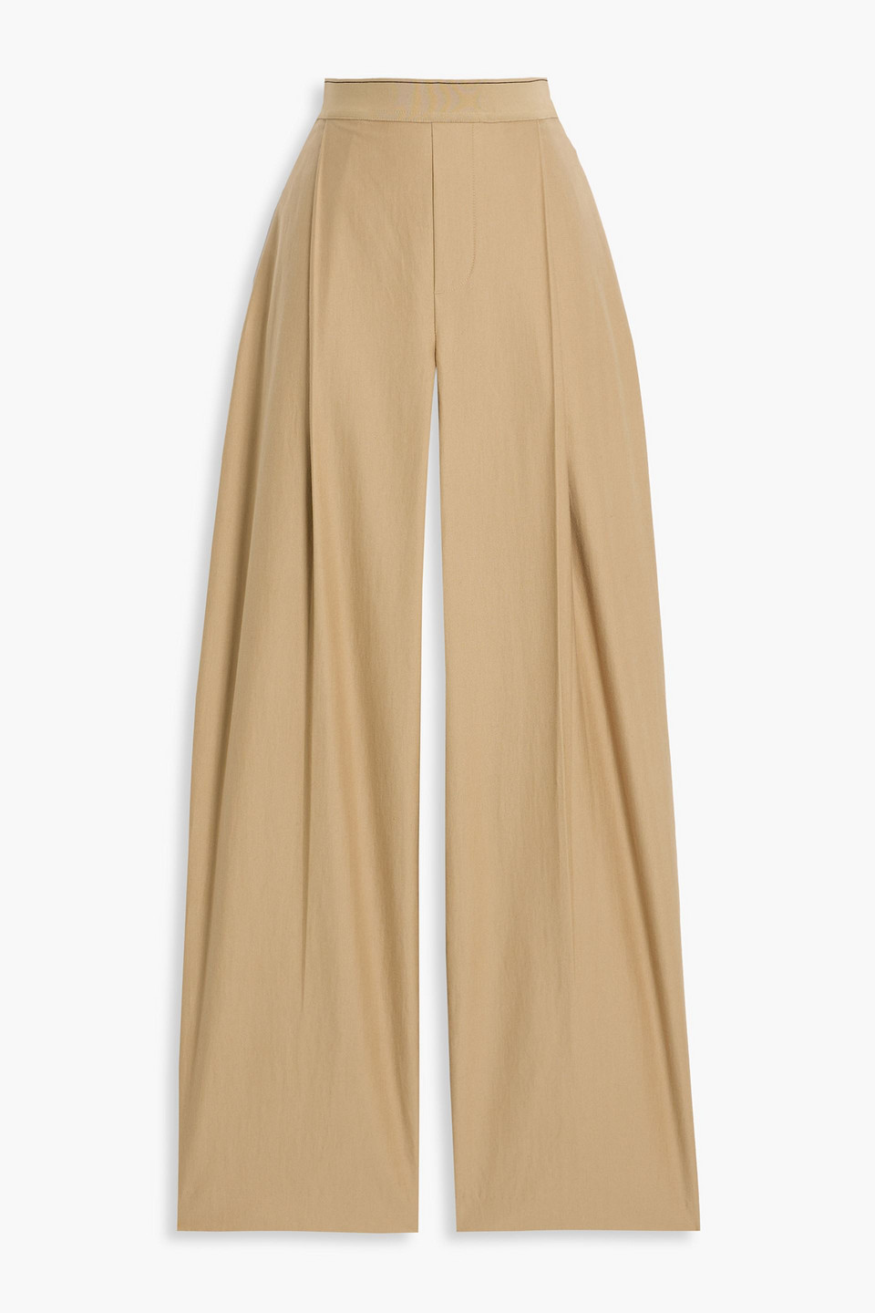 Vince Cotton And Wool-blend Twill Wide-leg Pants In Sand