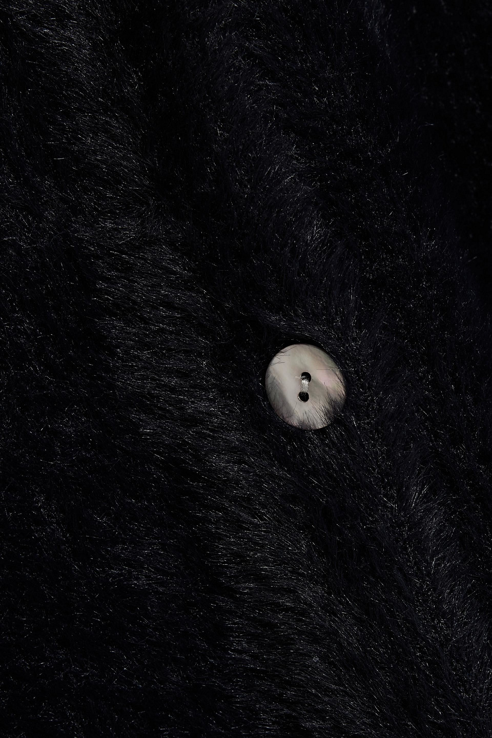 Vince Brushed Knitted Cardigan In Black