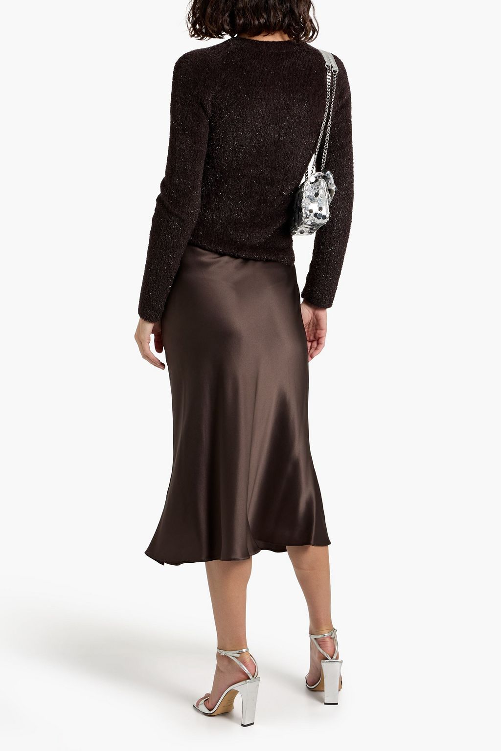VINCE. Brushed knitted and tinsel sweater
