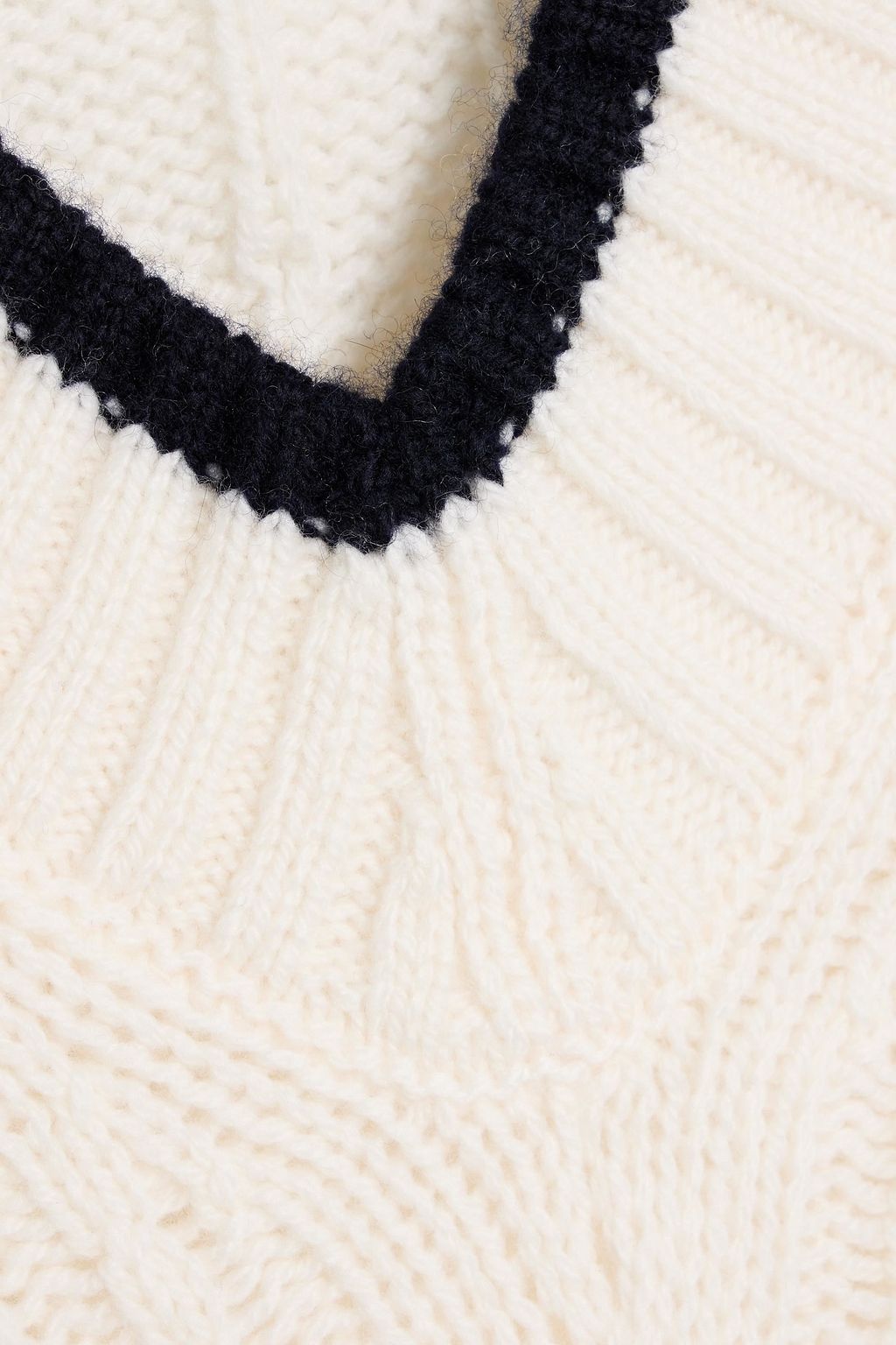 VINCE. Cable-knit wool and cashmere-blend sweater
