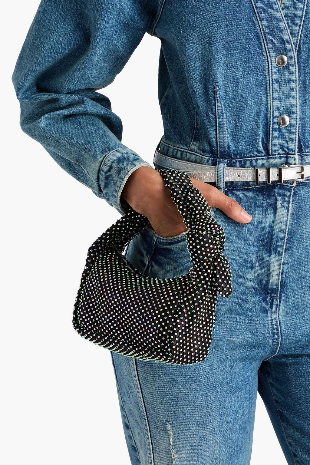 IRO Embellished mesh tote