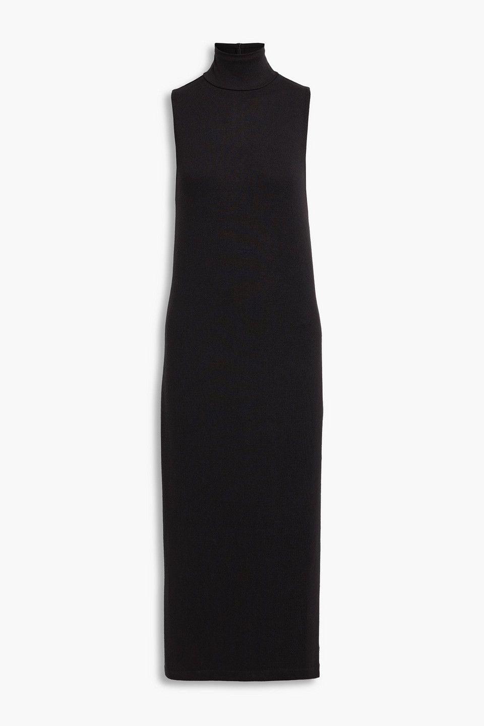 Vince Knitted Midi Dress In Black