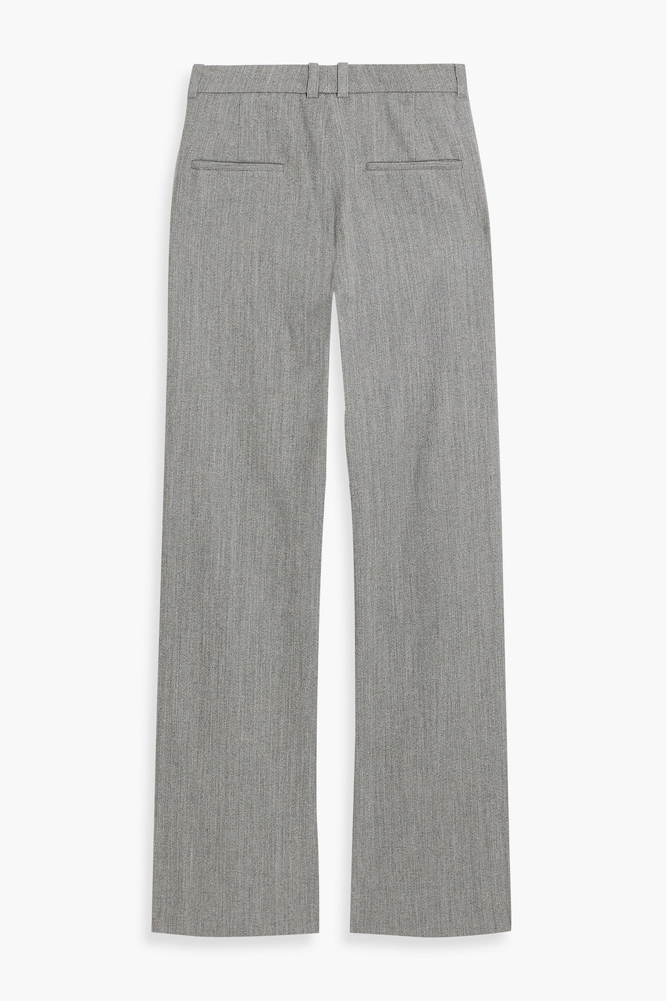 Vince Wool-blend Twill Wide-leg Pants In Gray