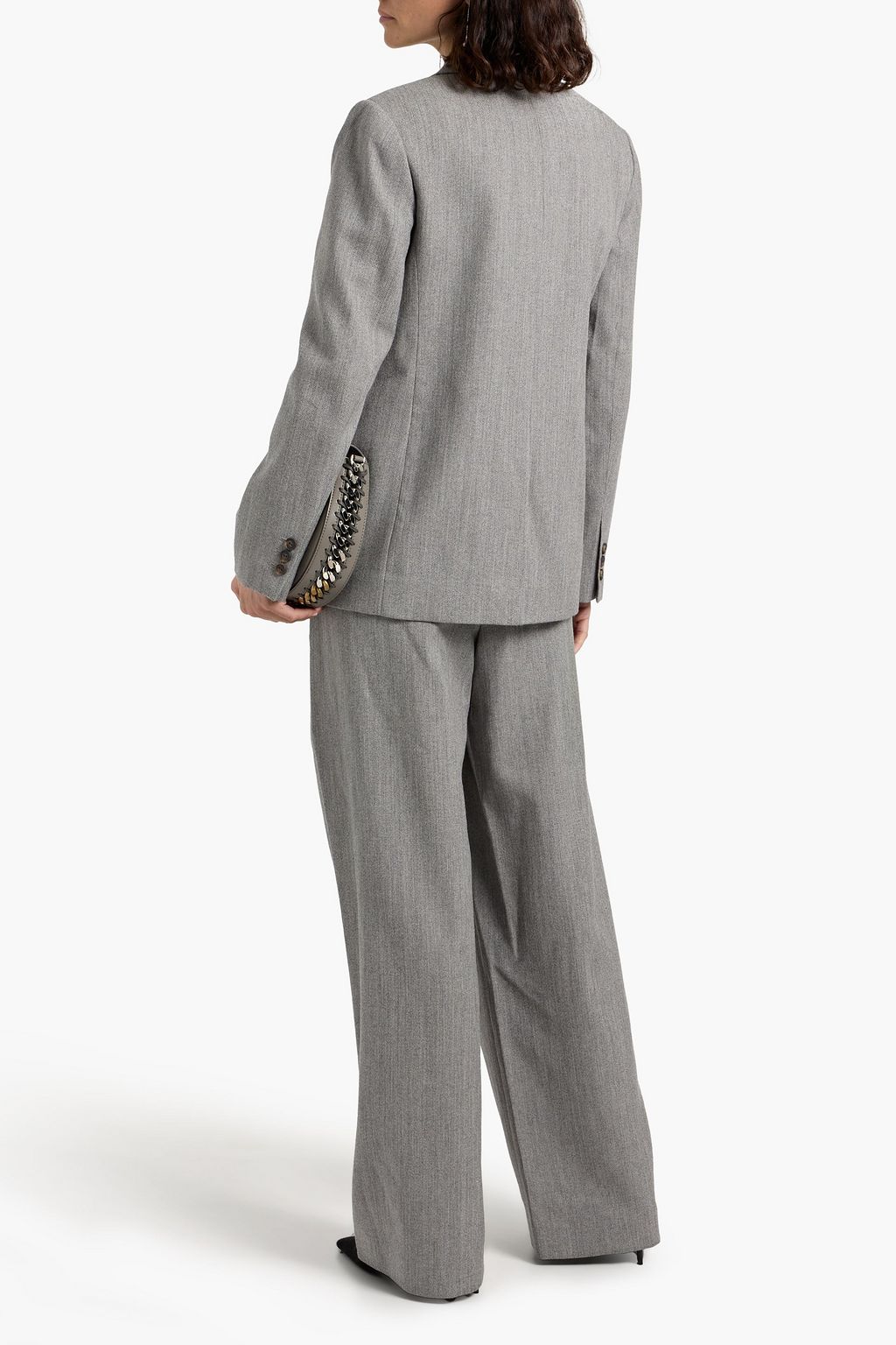 VINCE. Double-breasted wool-blend twill blazer