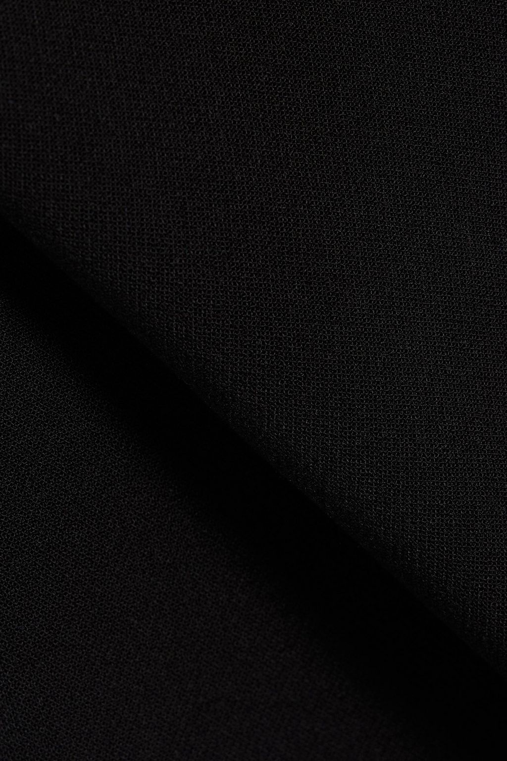VINCE. Cropped velvet-trimmed crepe straight-leg pants