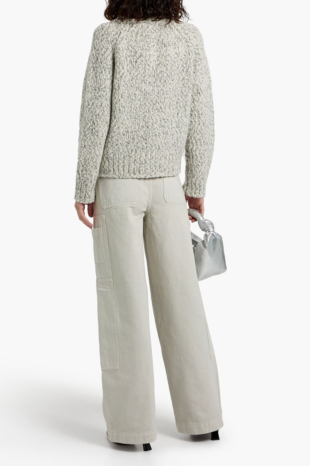 VINCE. クレープ クロップド テーパードパンツ ベルベットトリム