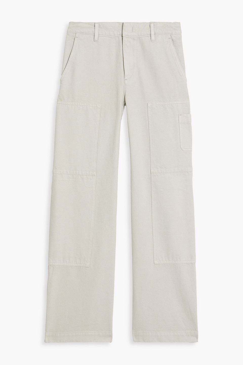 Vince High-rise Wide-leg Cargo Jeans In Gray
