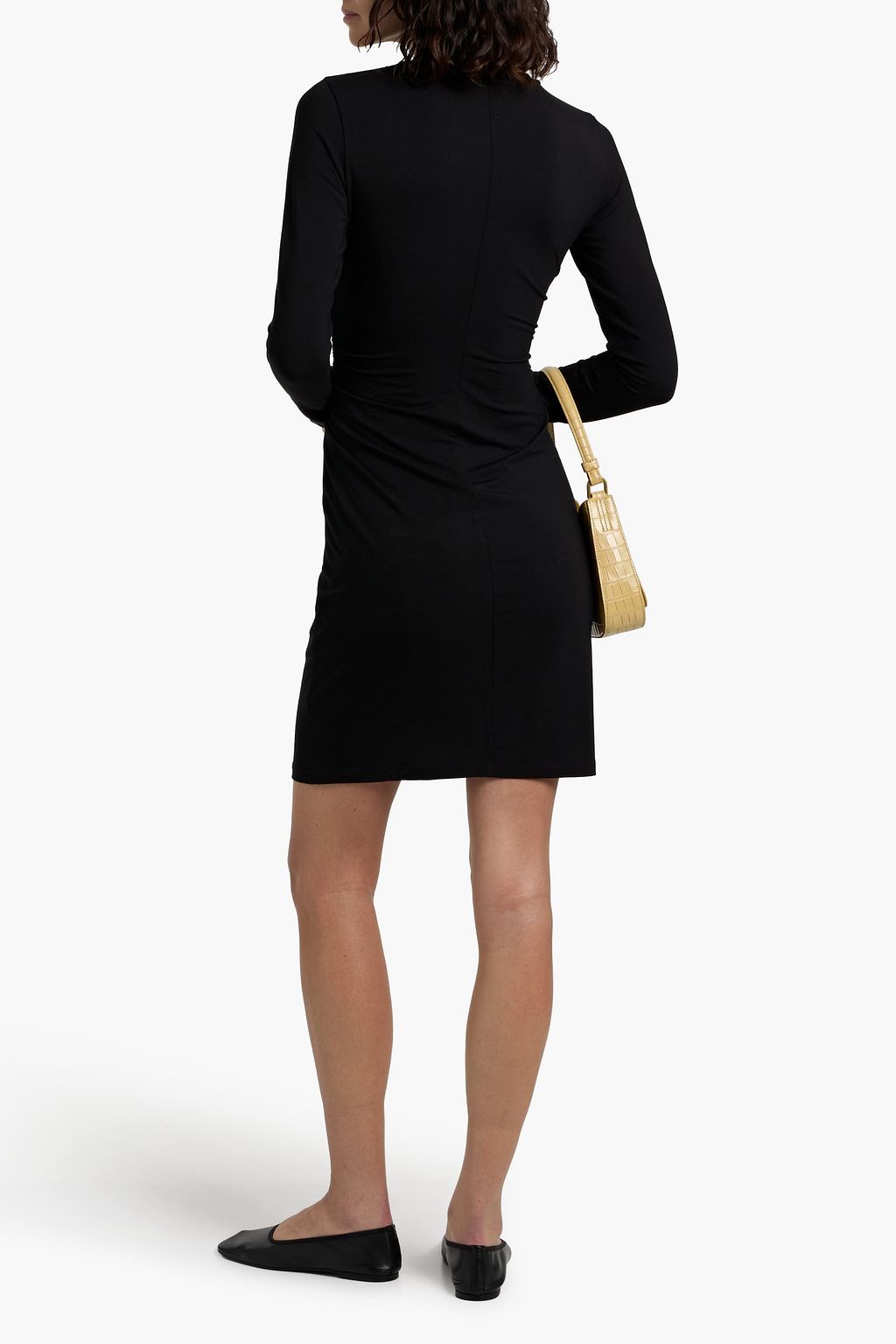 VINCE. Ruched stretch-jersey min dress