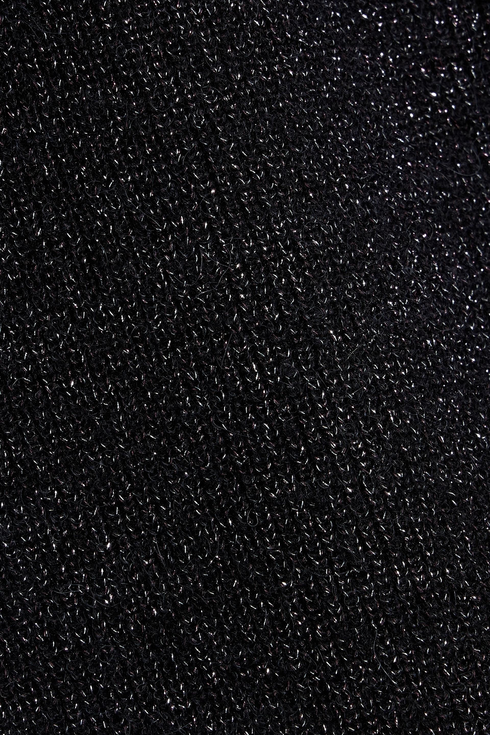 Vince Metallic Knitted Top In Black