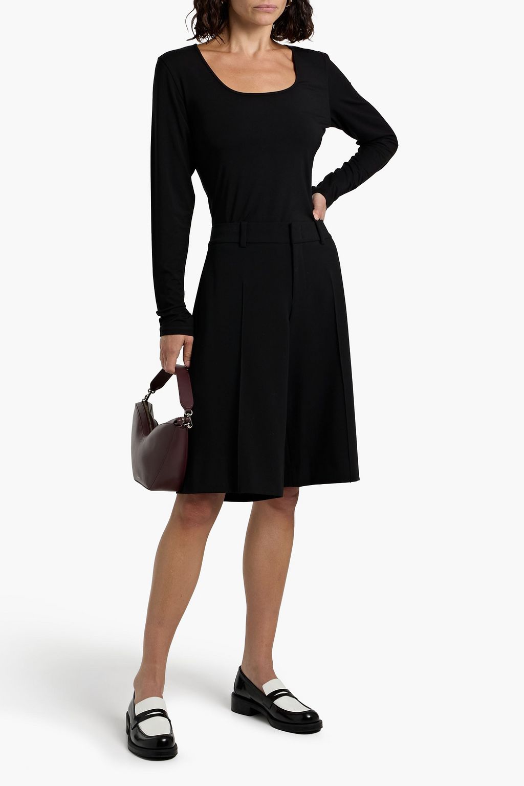 VINCE. Stretch-jersey top