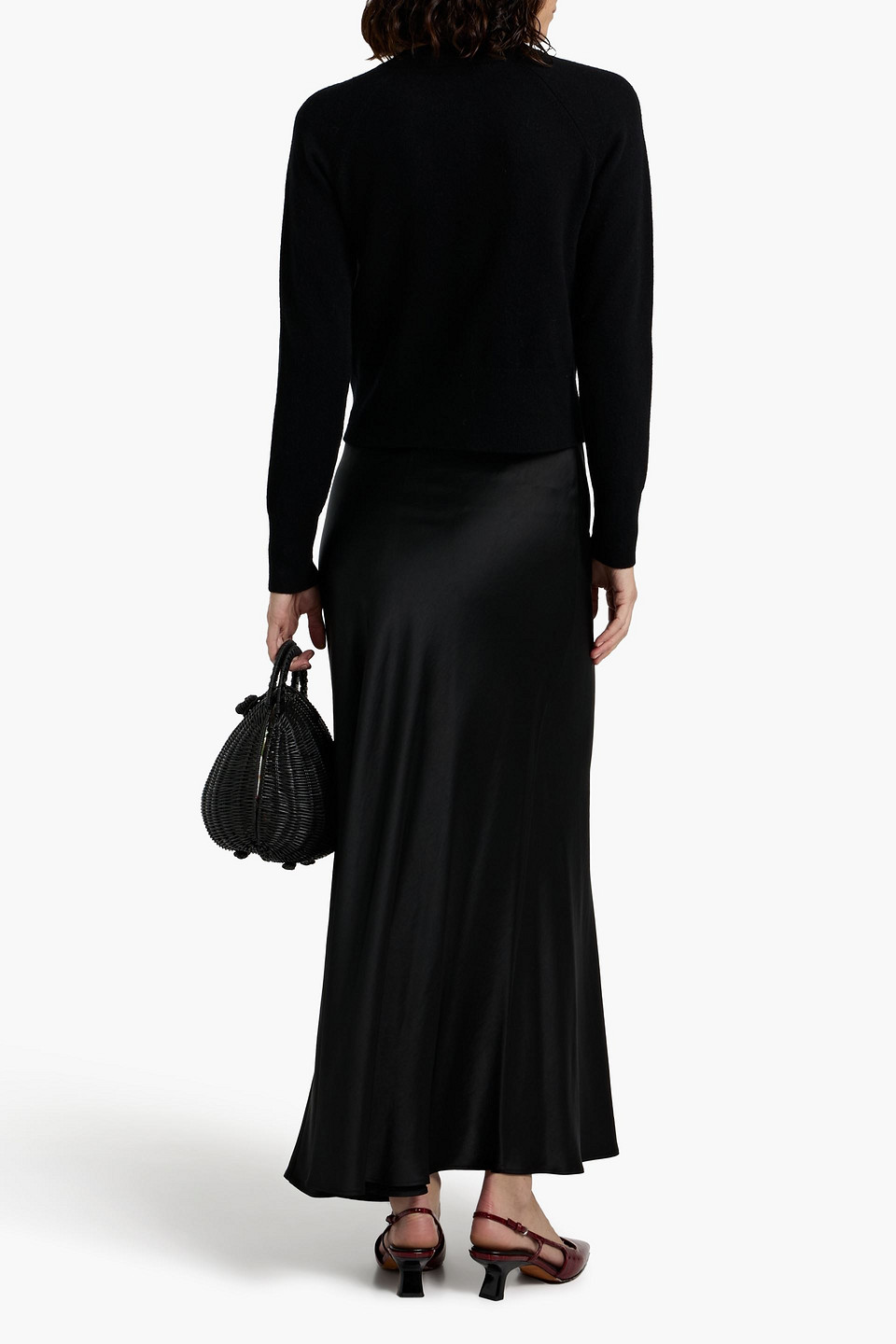 Vince Wool-blend Cardigan In Black