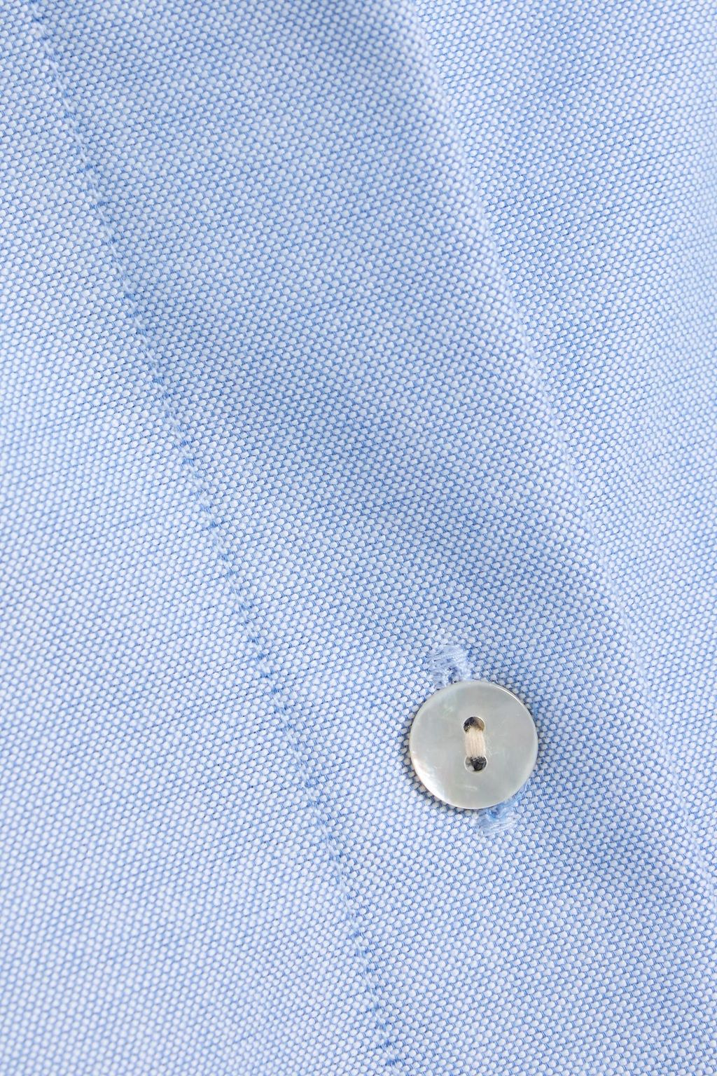 VINCE. Poplin-trimmed cotton Oxford shirt