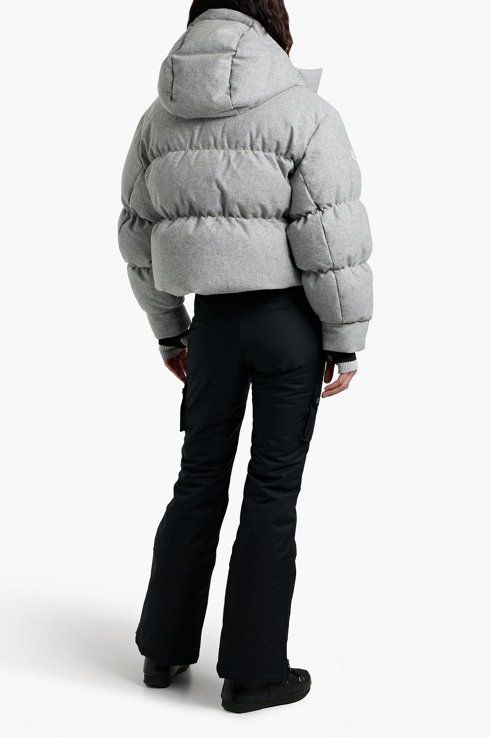 Cordova Aomori Quilted Wool-blend Down Ski Jacket In Gray