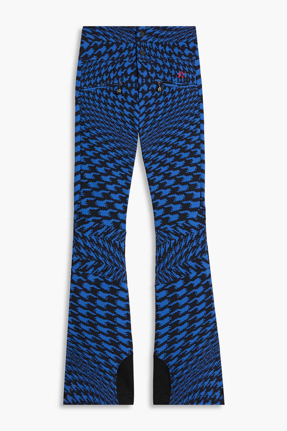 Perfect Moment Aurora Printed Softshell Flared Ski Pants In Blue