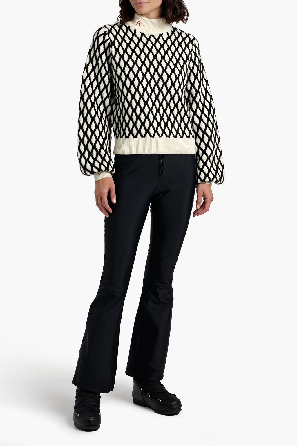 PERFECT MOMENT Carving Air jacquard-knit wool and cashmere-blend sweater