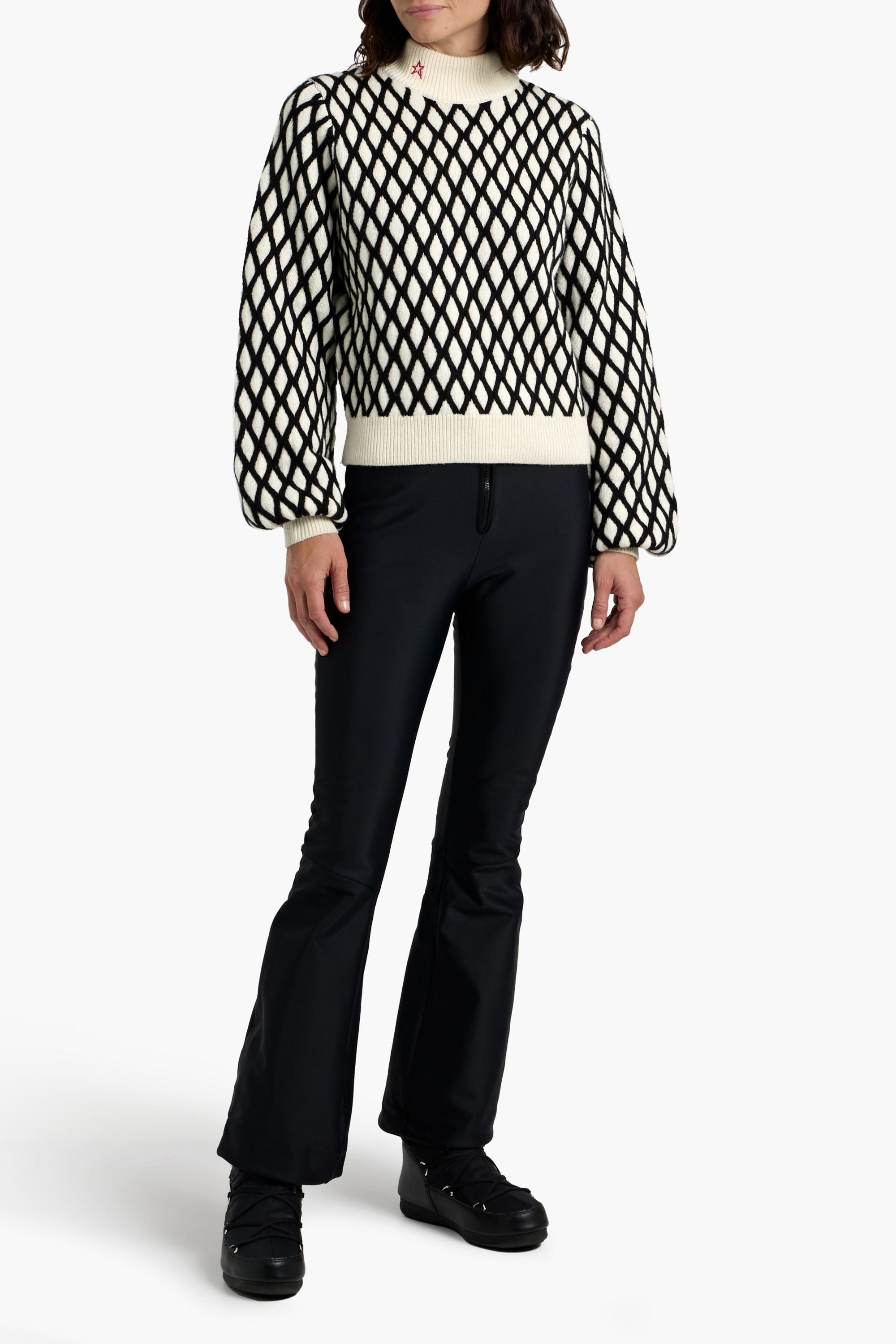 PERFECT MOMENT Carving Air jacquard-knit wool and cashmere-blend sweater