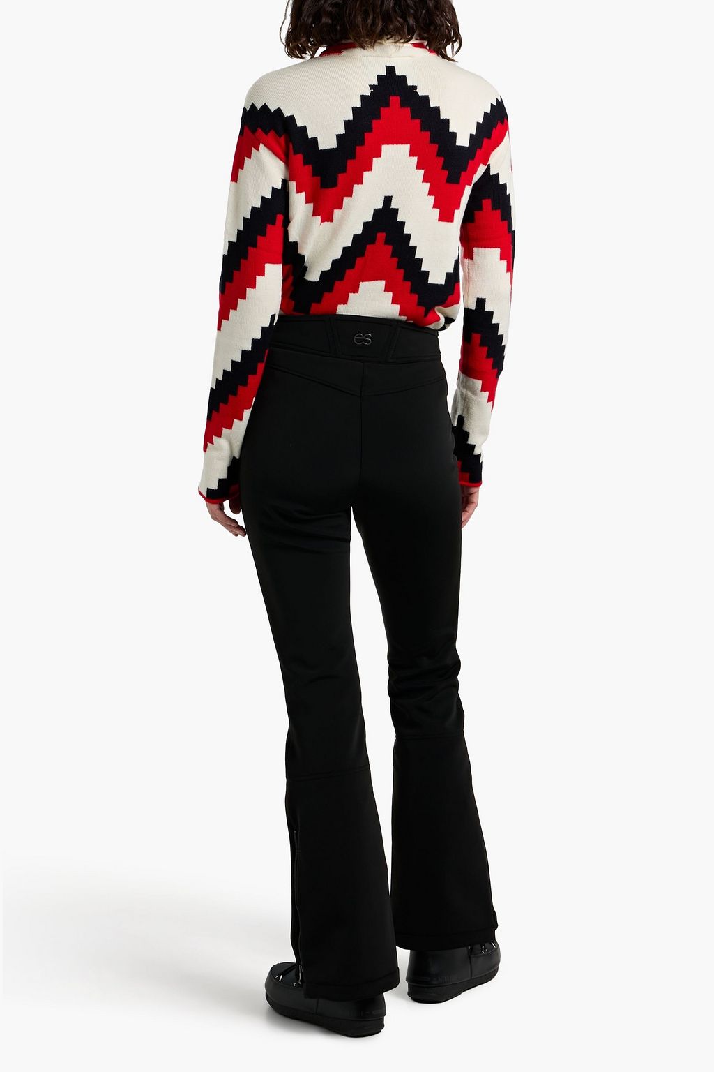 PERFECT MOMENT Intarsia merino wool turtleneck sweater