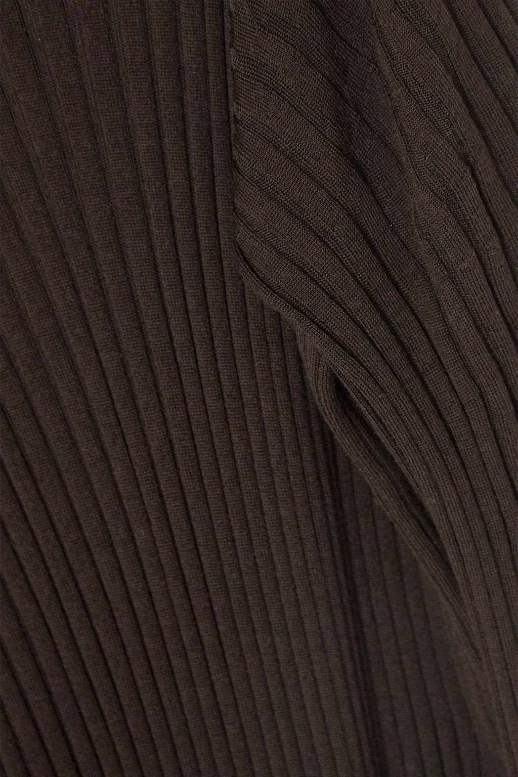 BOTTEGA VENETA Ribbed wool turtleneck midi dress