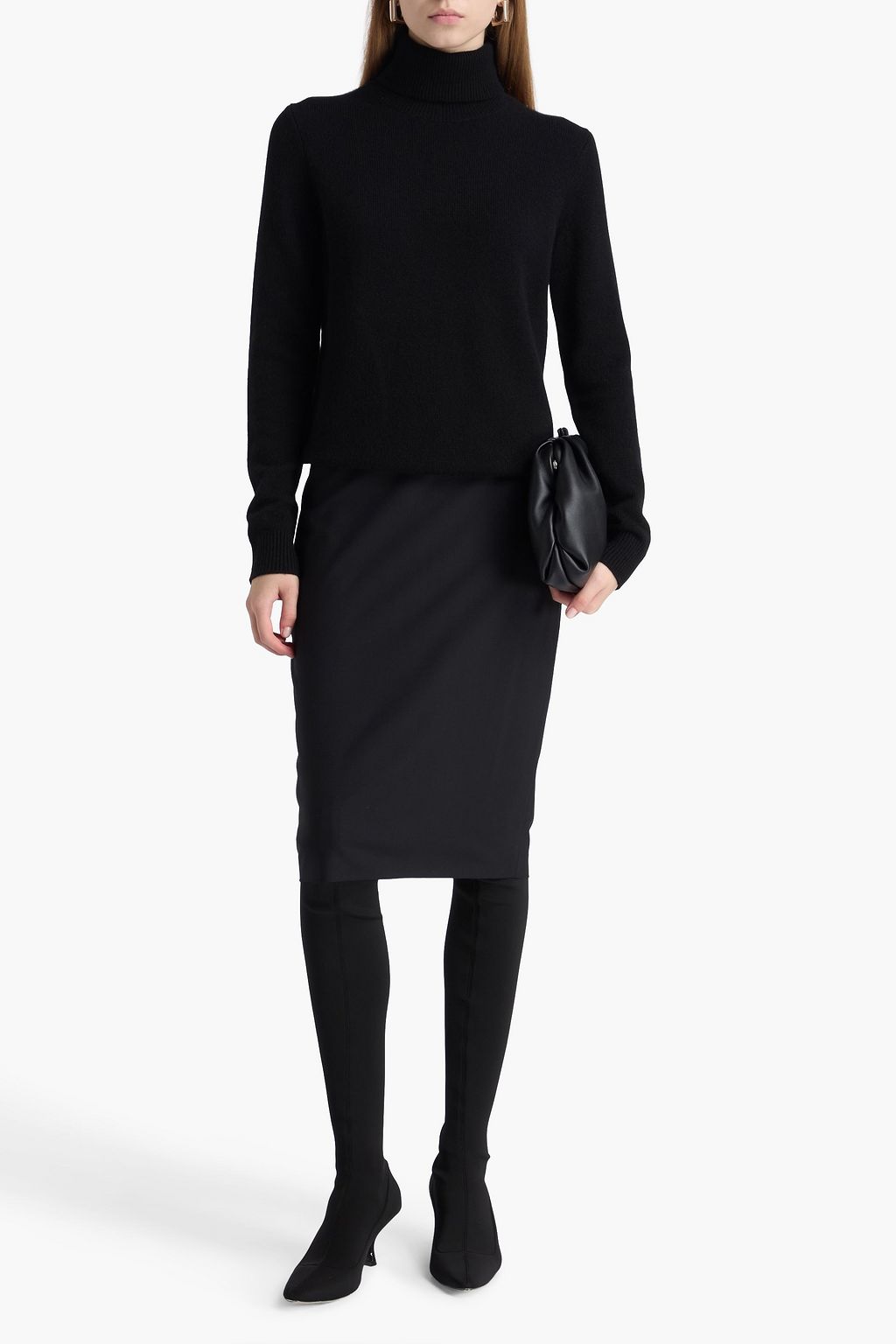 THEORY Wool-blend pencil skirt