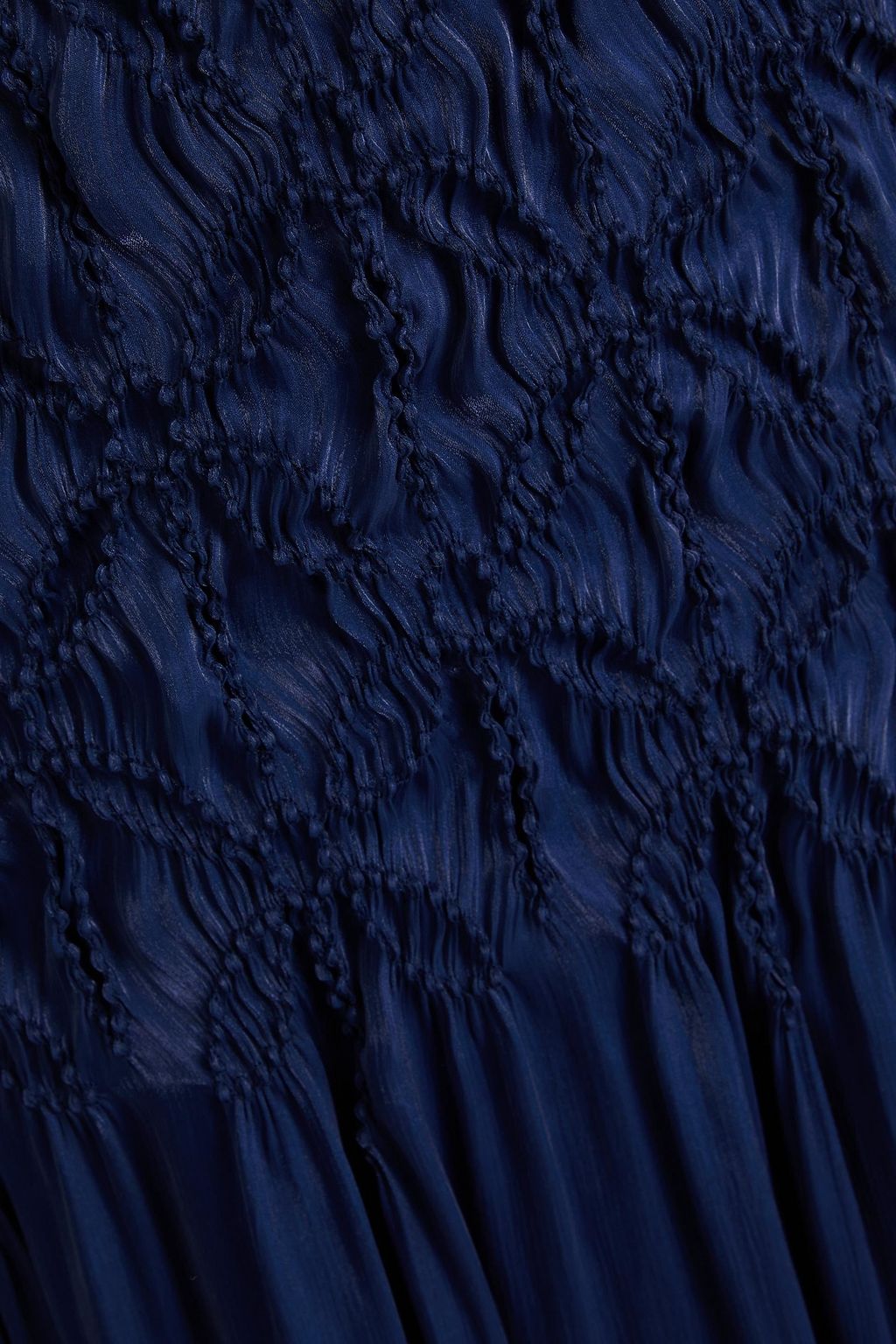 COSTARELLOS Smocked georgette gown