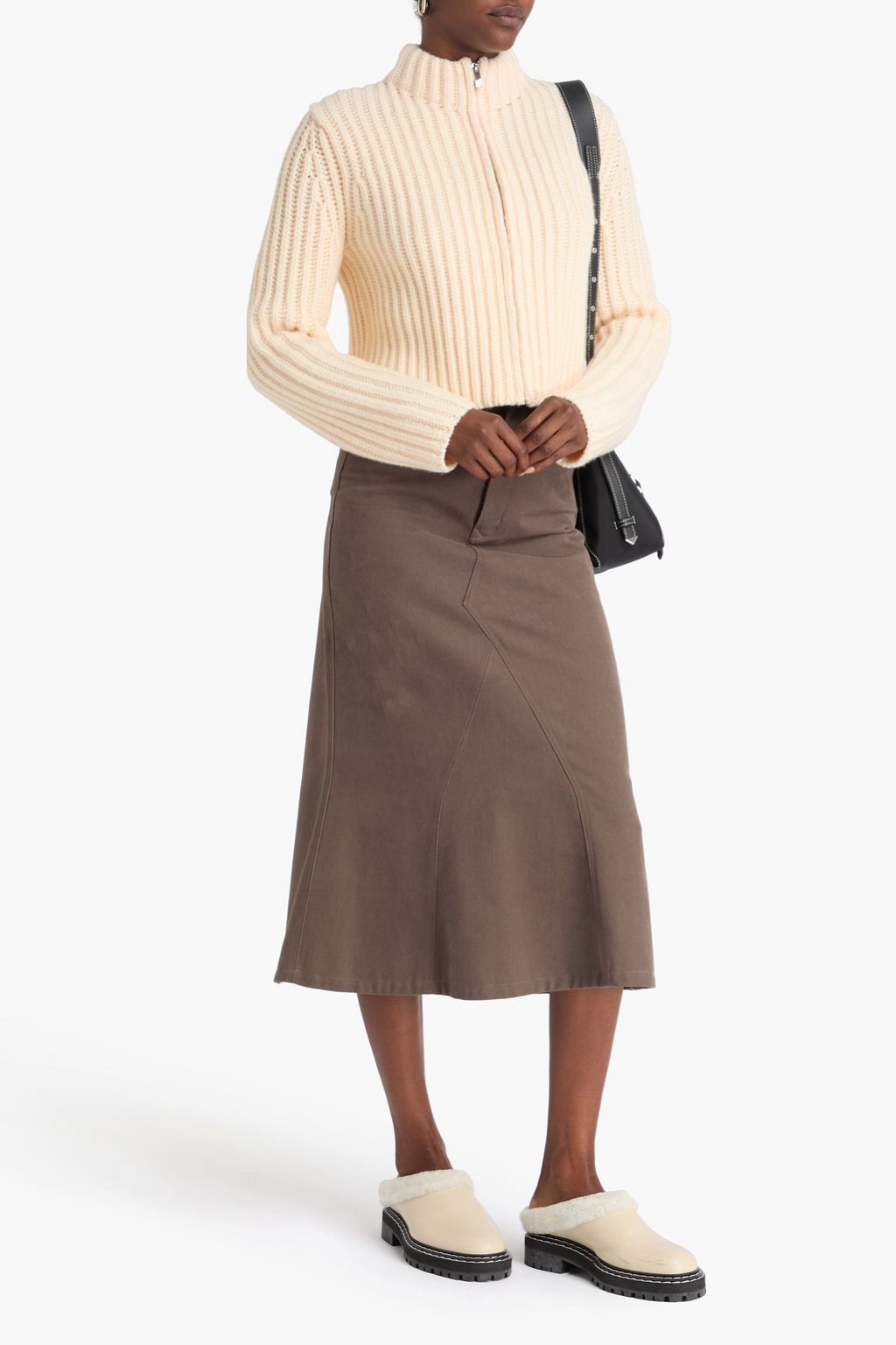 THEORY Ribbed wool and cashmere-blend cardigan