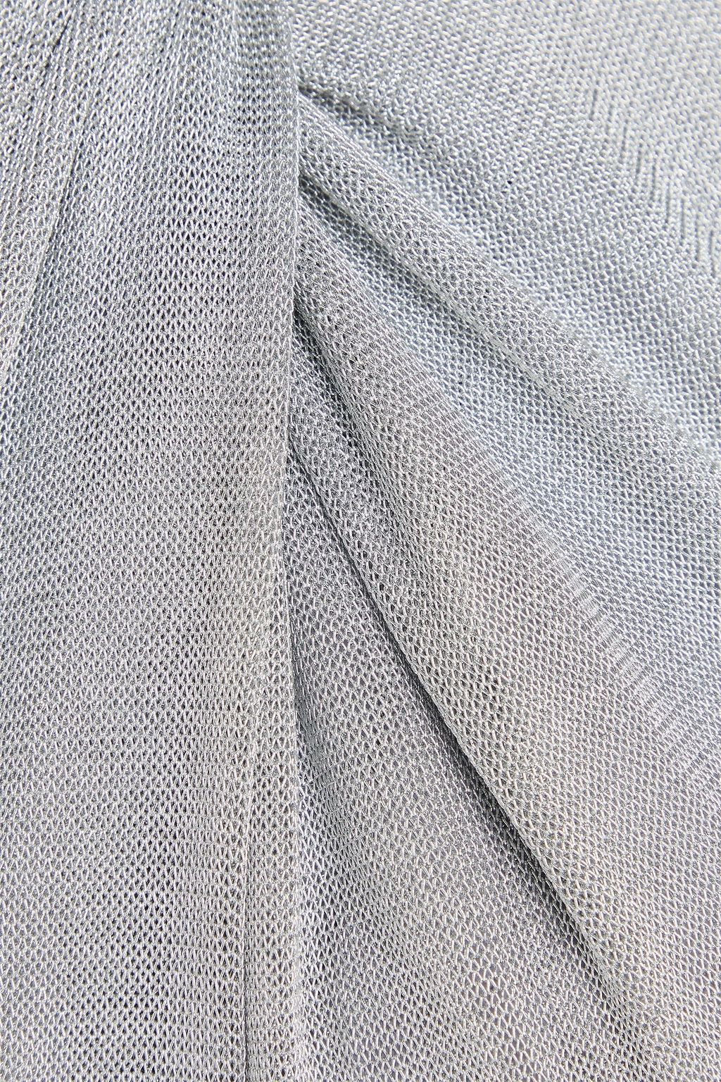 COSTARELLOS Metallic jersey gown