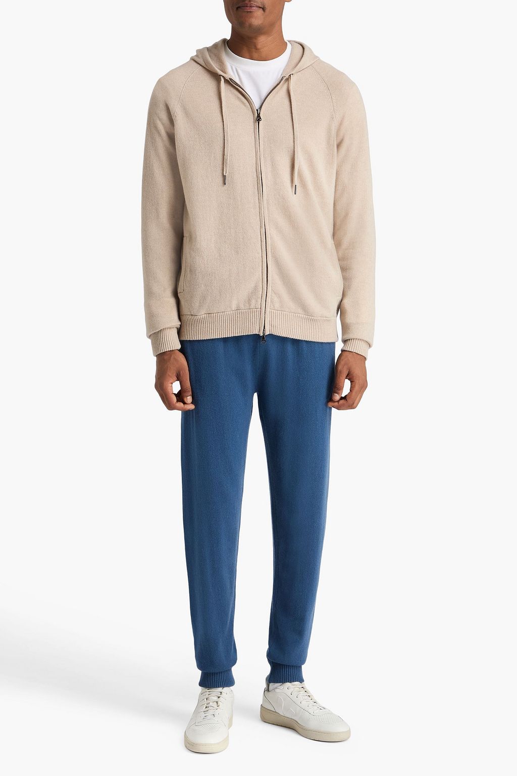DEREK ROSE Cashmere zip-up hoodie