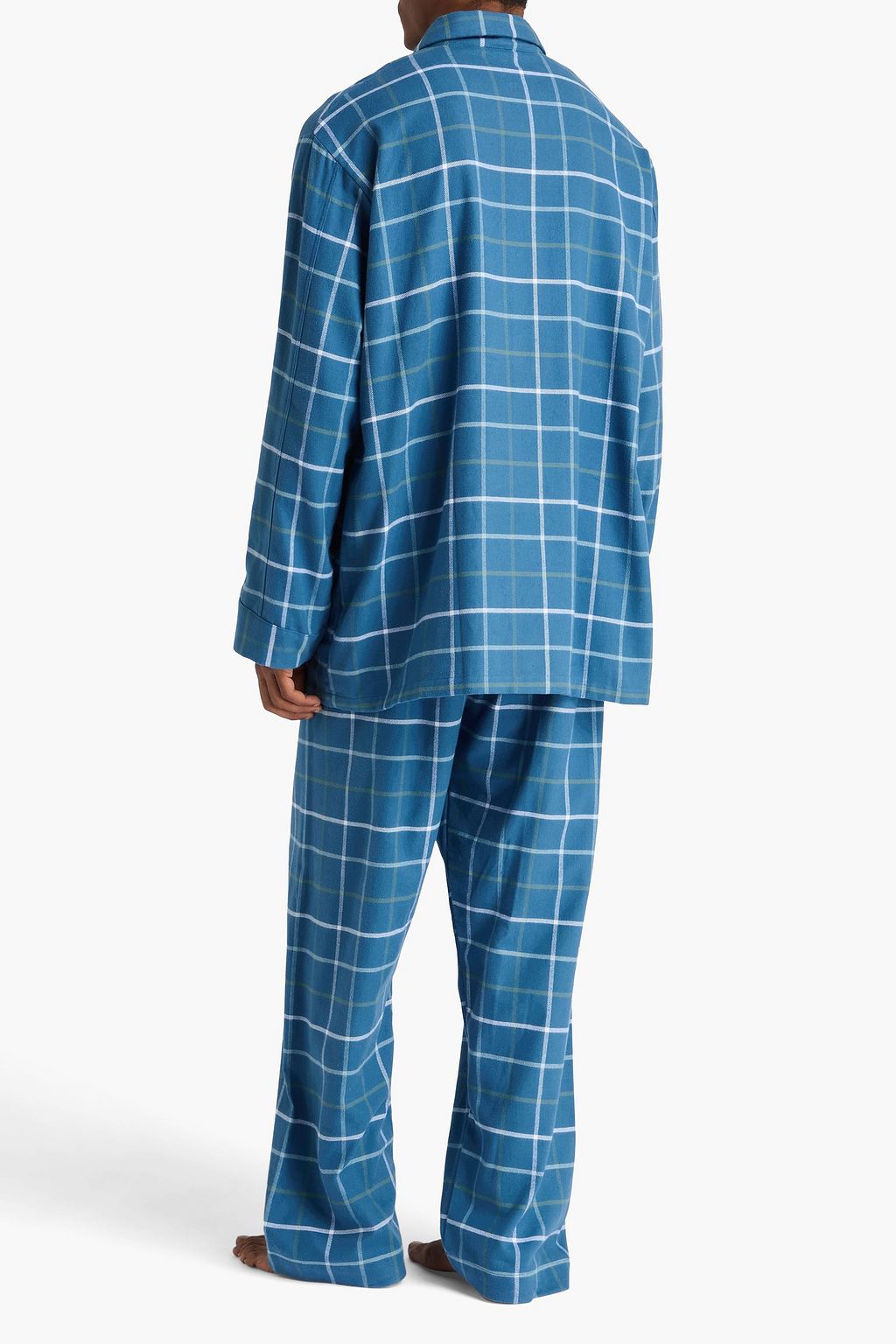 DEREK ROSE Checked cotton-flannel pajama set