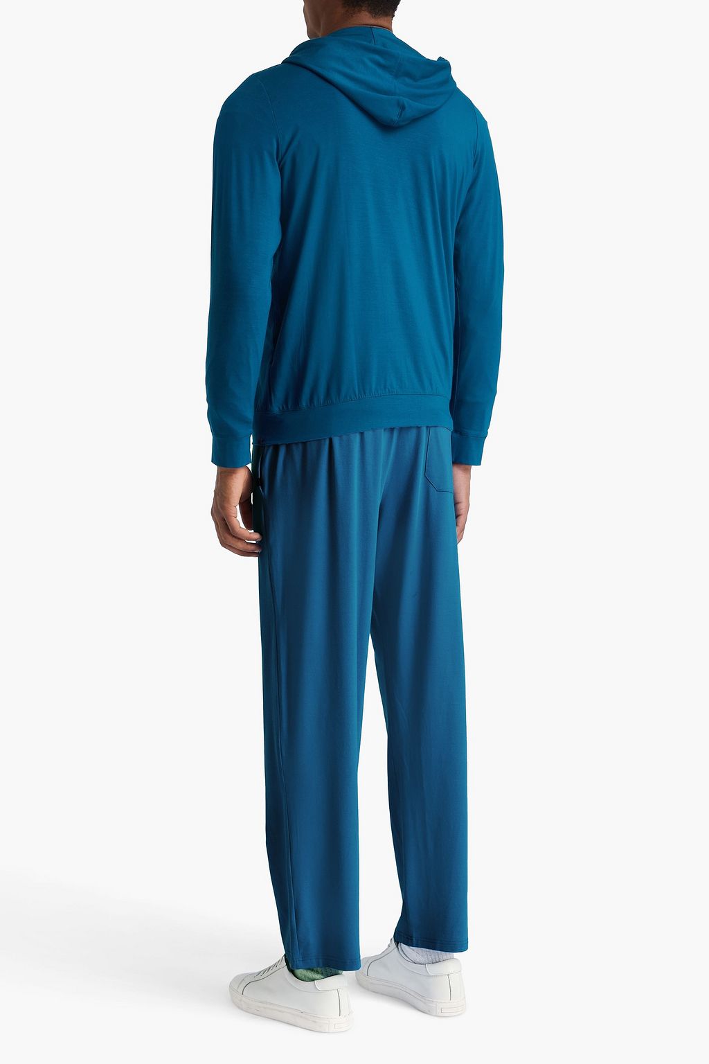 DEREK ROSE Modal-blend jersey zip-up hoodie