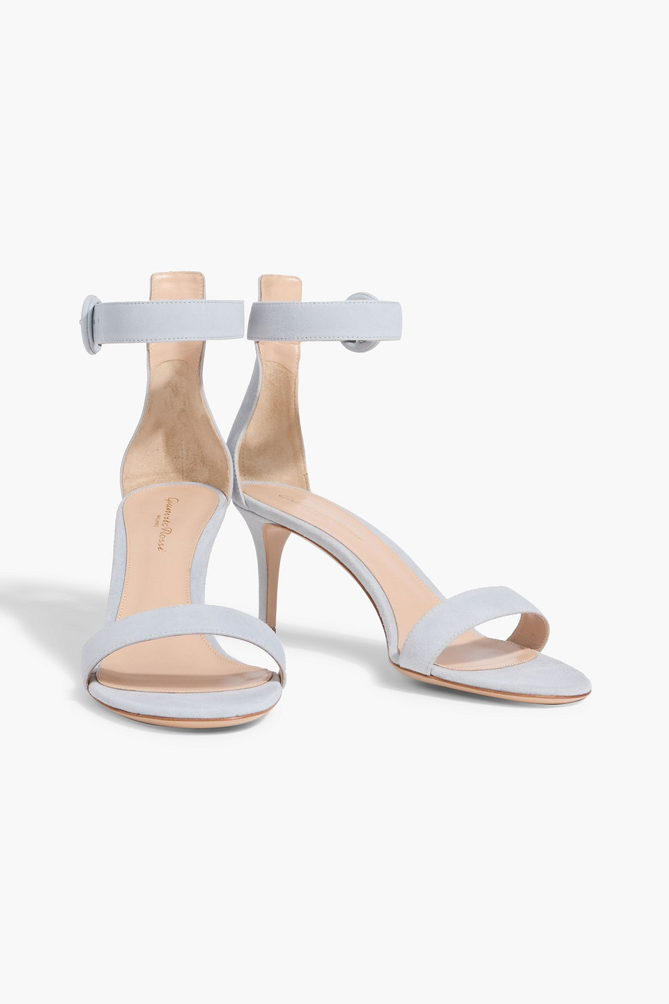 Gianvito Rossi Portofino 70 Suede Sandals In Blue