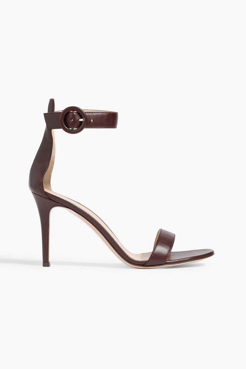 Gianvito Rossi Portofino 85 Leather Sandals In Brown