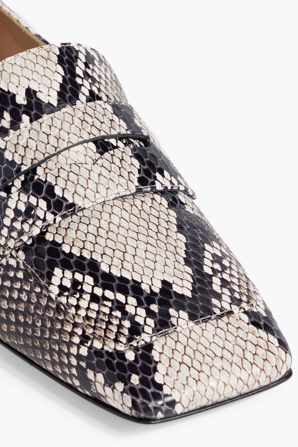 GIANVITO ROSSI Christina 05 snake-effect leather loafers