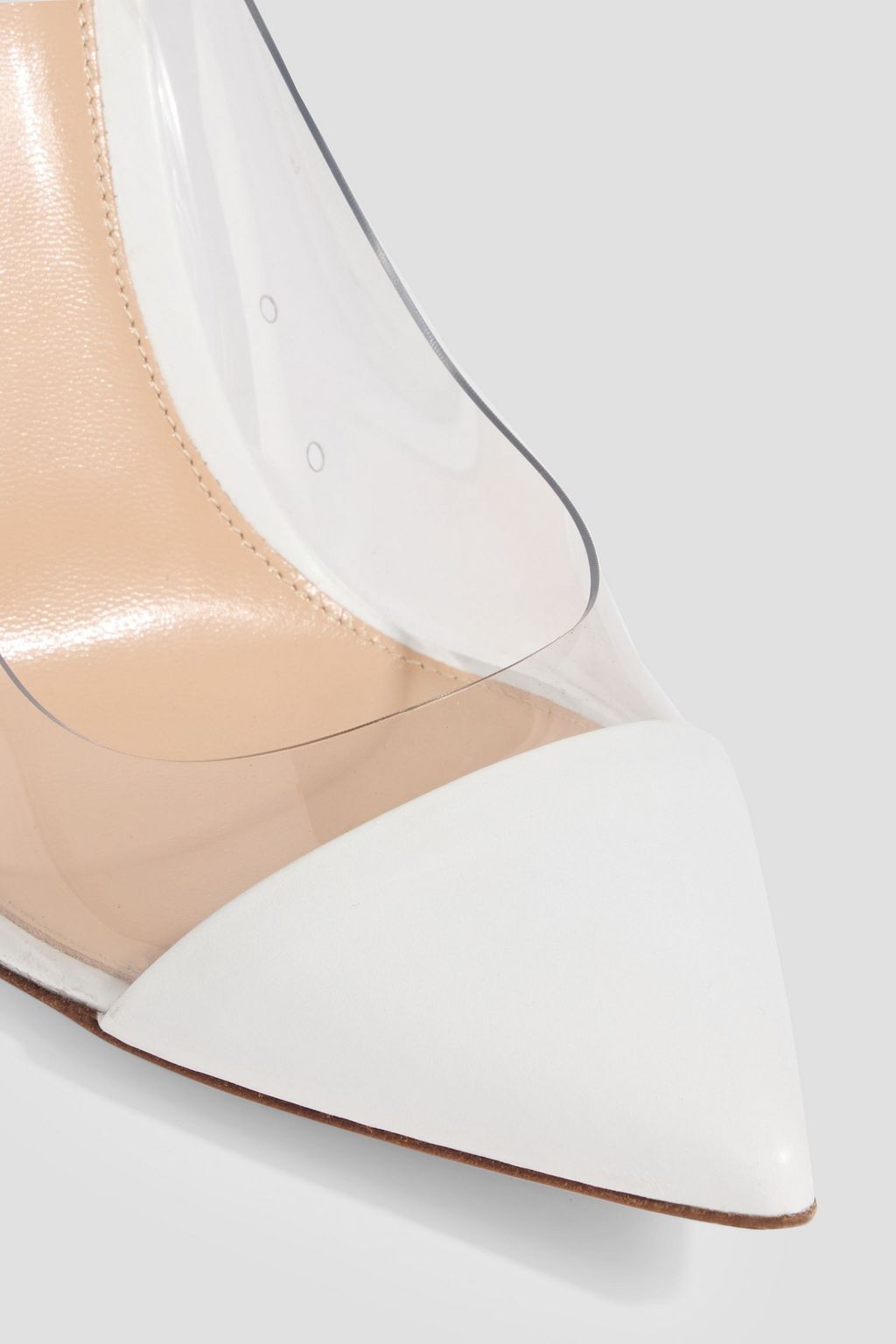 GIANVITO ROSSI Plexi leather and PVC pumps