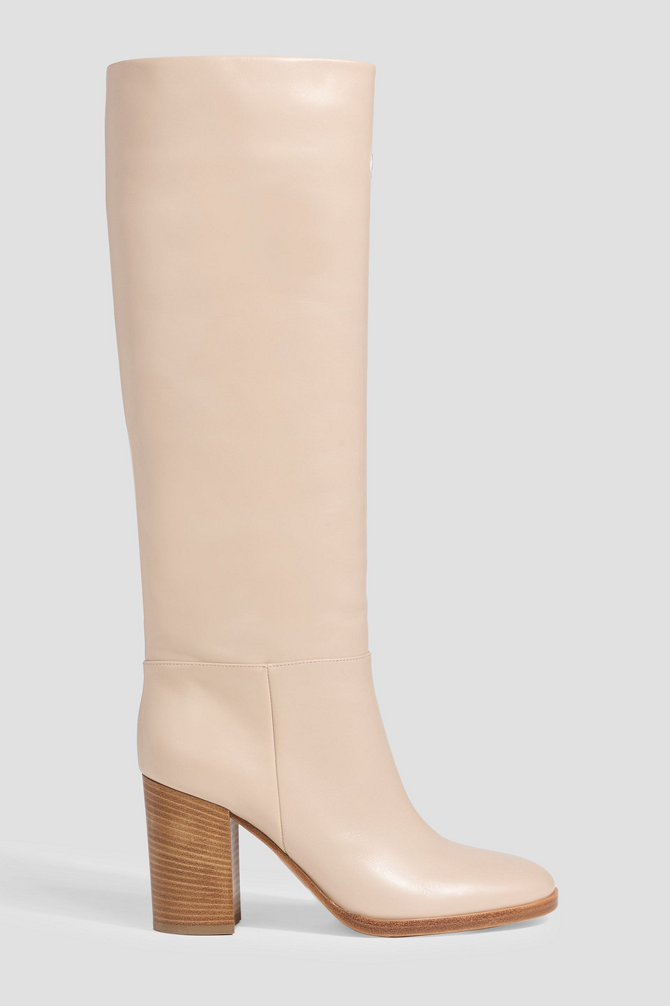Gianvito Rossi Santiago 85 Leather Knee Boots In Neutral