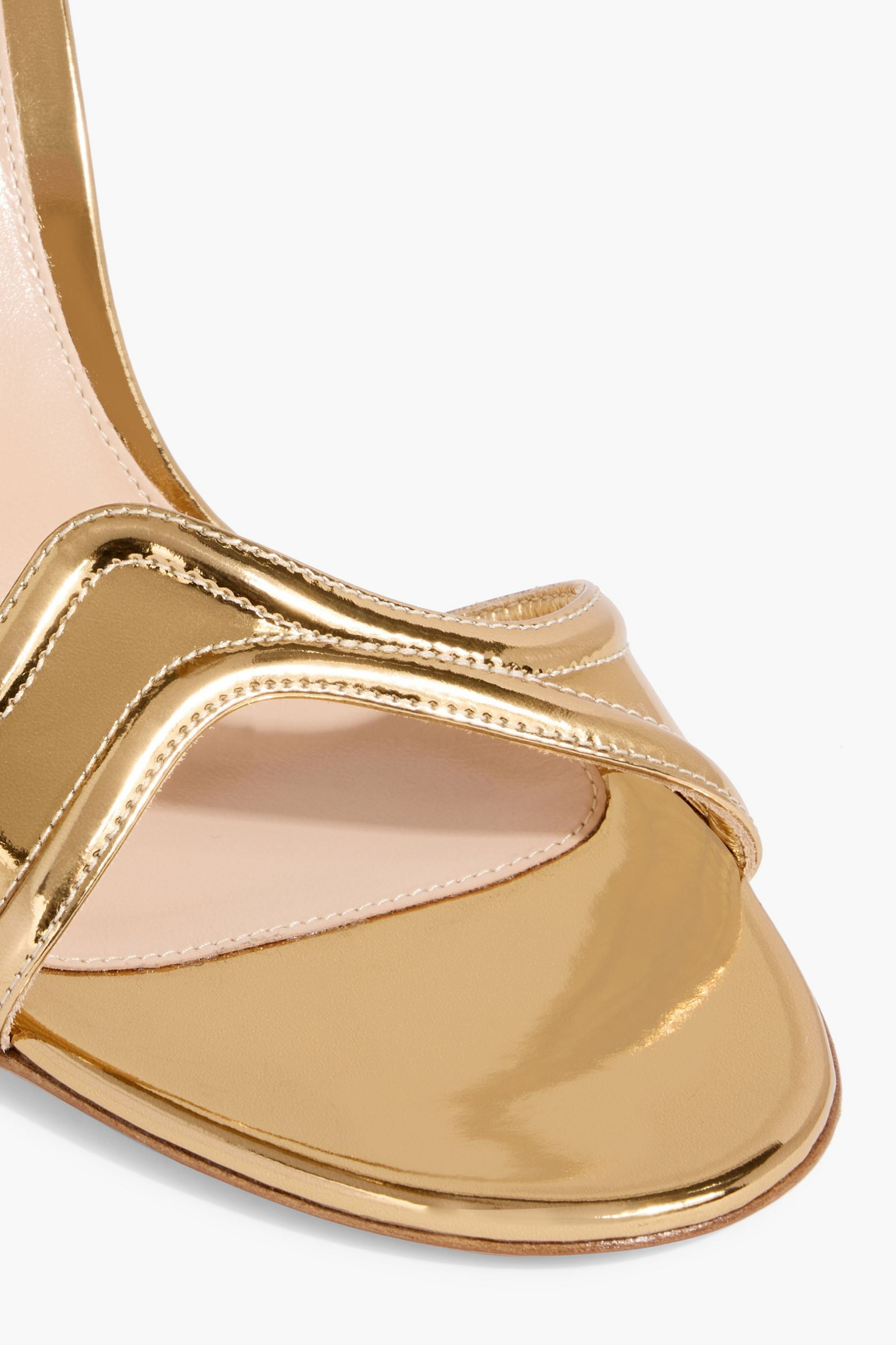 GIANVITO ROSSI Lucrezia mirrored-leather sandals thumbnail