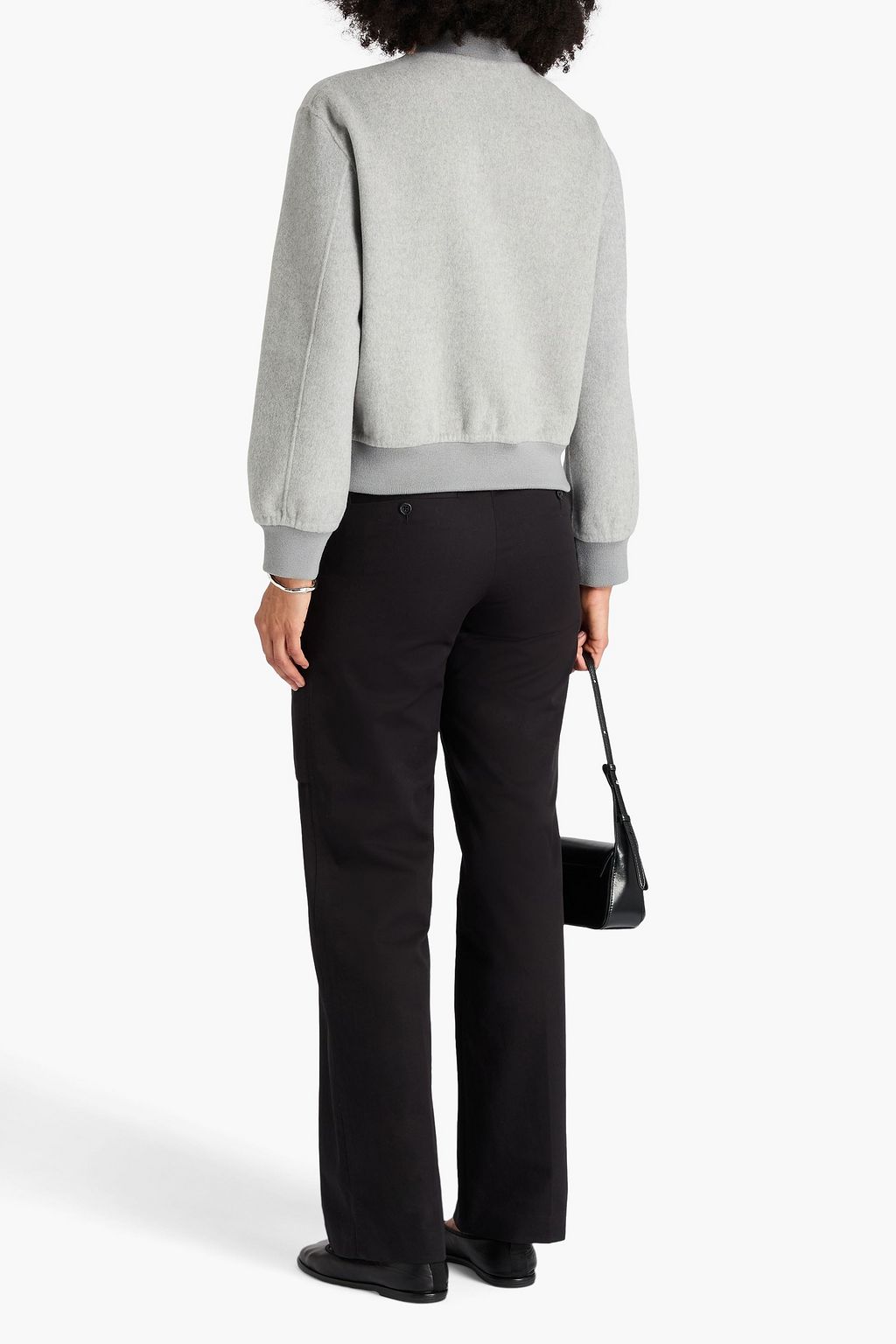 THEORY Wool and cashmere-blend felt bomber jacket