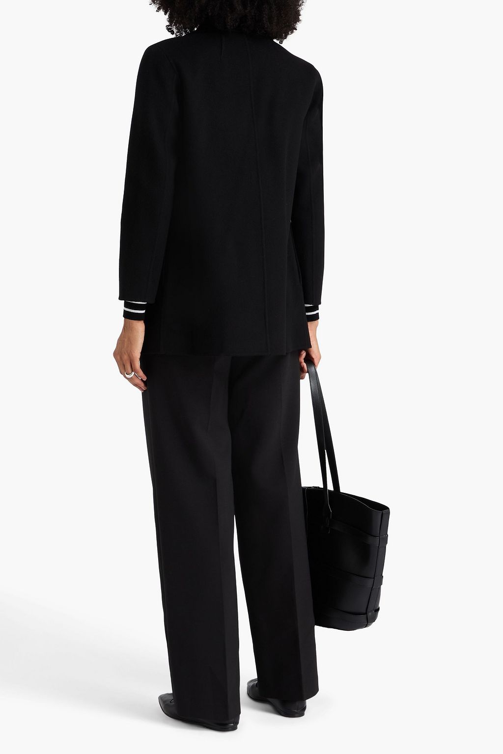 THEORY Clairene brushed wool and cashmere-blend coat