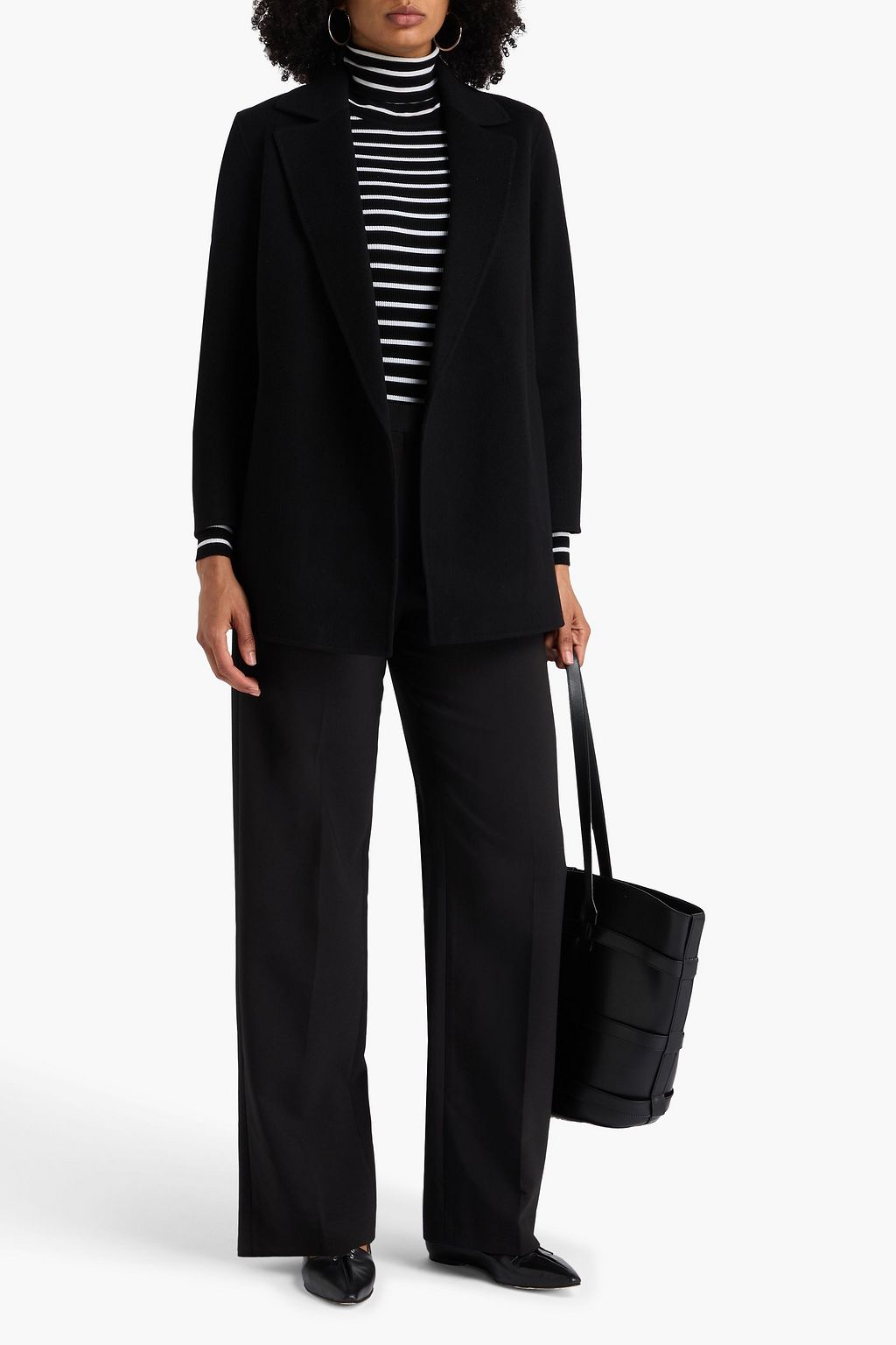 THEORY Clairene brushed wool and cashmere-blend coat