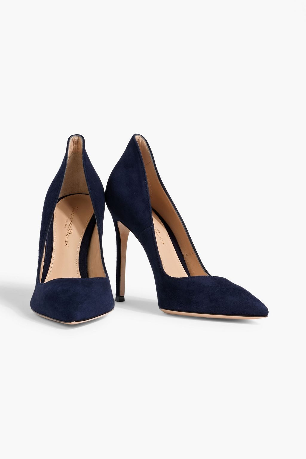 GIANVITO ROSSI Ellipsis suede pumps