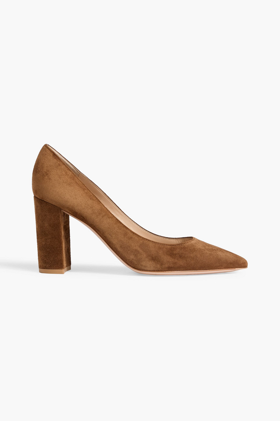 Gianvito Rossi Piper 85 Suede Pumps In Brown