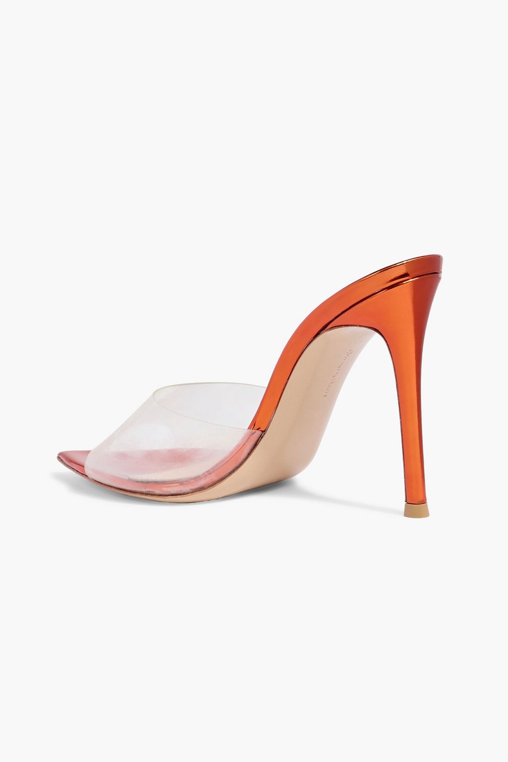 GIANVITO ROSSI Elle mirrored-leather and PVC mules