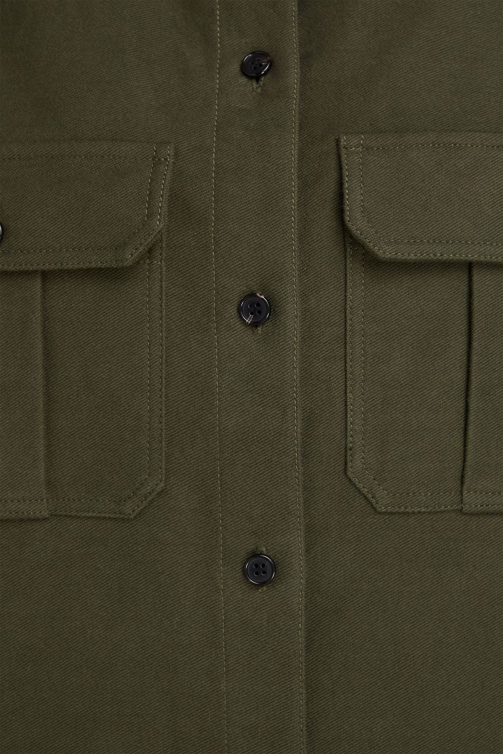 THEORY Cotton-blend twill mini shirt dress