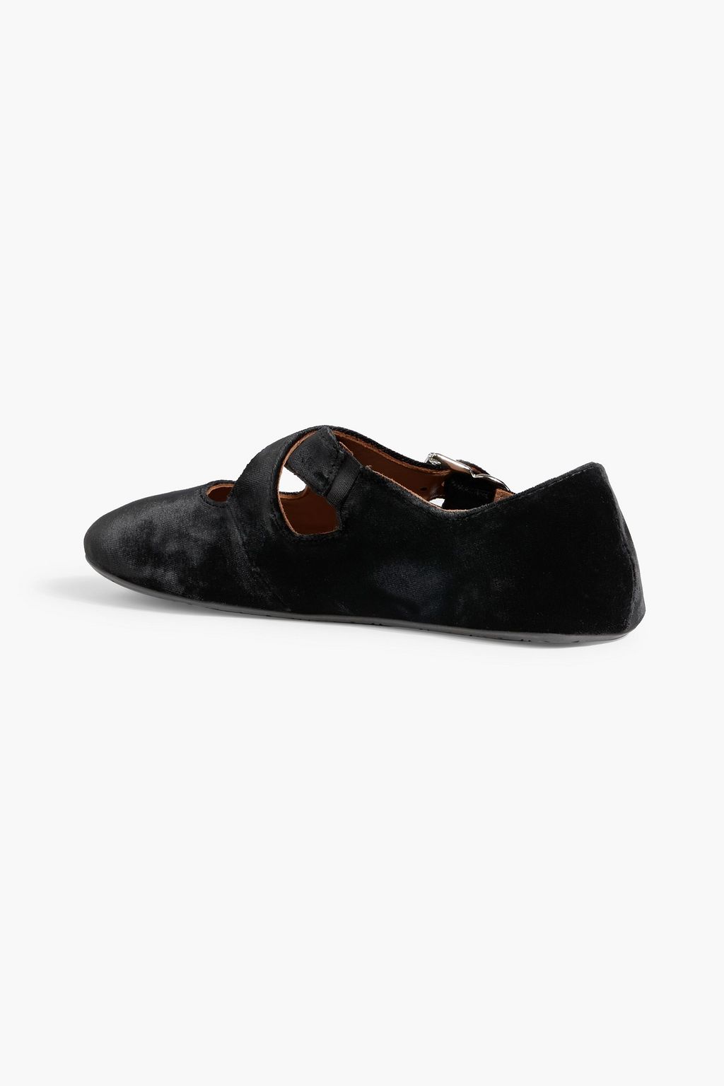 ALAÏA Criss Cross velvet ballet flats