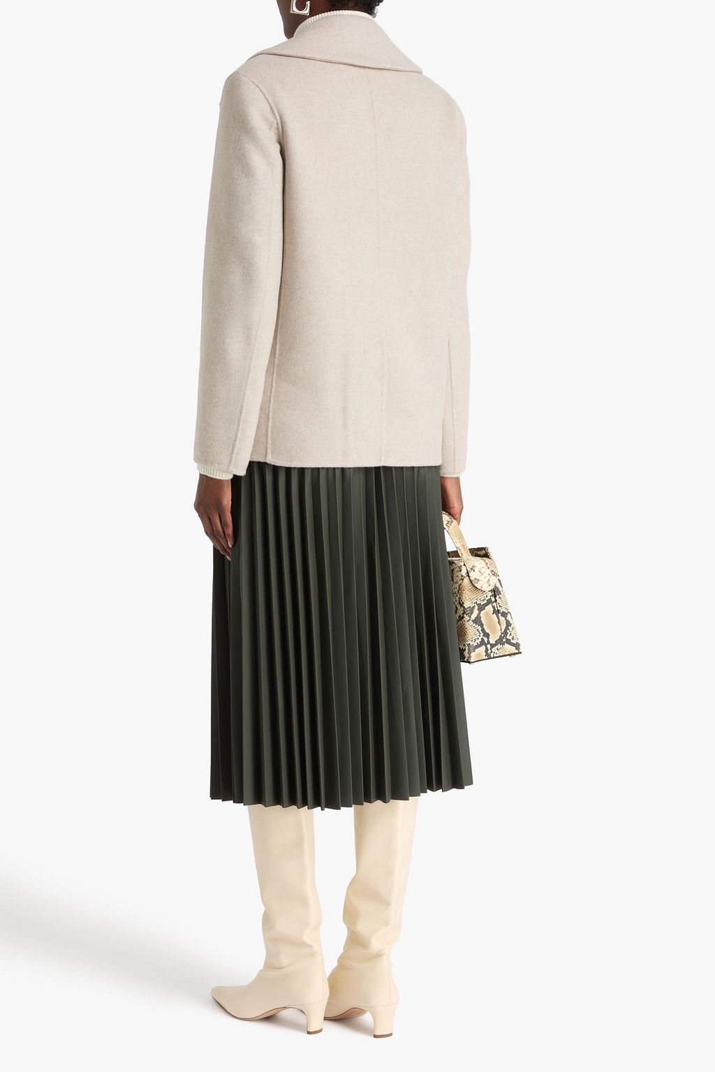 THEORY PROJECT Brushed wool-blend twill coat